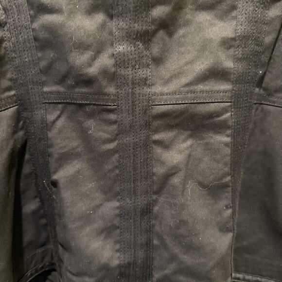 DKNY Women Black Jacket collared button up light jacket size 12 96% cotton - Picture 11 of 13